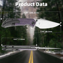 Kansept Fenrir 3.48" CPM S35VN Blackwash Titanium + Purple Micarta K1034Z1