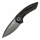 Kansept ODD 21 K1077A6 – 3.08" Mirror DLC CPM 20CV Blade, Blackwash Titanium Handle with Bronze-Anodized Holes, Titanium Frame Lock (Tuff Knives Design)