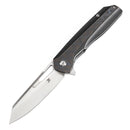 KANSEPT Shard K1006A22 – Satin CPM-S35VN Blade, Tiger Stripe Flamed Titanium + Black Stonewashed Titanium Handle, Kim Ning Design