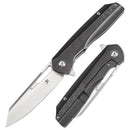 KANSEPT Shard K1006A22 – Satin CPM-S35VN Blade, Tiger Stripe Flamed Titanium + Black Stonewashed Titanium Handle, Kim Ning Design