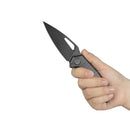 KB Coeus Outdoor Folding Knife 3.11" M390 Spear Point Blade DLC Titanium Handle KB286E