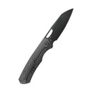KB Socius Folding Knife 3.46" S90V Regular DLC Tanto Blade Titanium Triangle Milling Handle KB300C