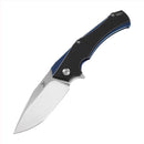 Kansept Hellx T1008A1 – Stonewashed D2 Blade, Black G10 Handle, Tactical Utility Pocket Knife