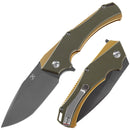 Kansept Hellx T1008A2 – Green G10 Handle, Gray TiCN D2 Blade, Budget-Friendly Hunting & EDC Knife