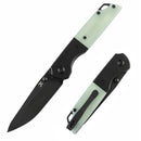 Kansept Warrior T1005S4 – Black TiCN/Stonewashed D2 Blade, Jade G10 & Black Aluminum Bolster, Kim Ning Design