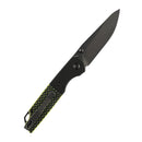 Kansept Warrior T1005S2 – Black TiCN/Stonewashed Drop Point D2 Blade, Black & Green G10 Handle, Kim Ning Design