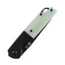 Kansept Warrior T1005S4 – Black TiCN/Stonewashed D2 Blade, Jade G10 & Black Aluminum Bolster, Kim Ning Design