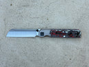 Knife Standards RR Station EXPRESS 'Sith' –  EDC Knife Vanax SuperClean Steel Titanium Handles w/ Snowfire Fat Carbon Inlays