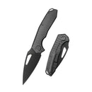 KB Coeus Outdoor Folding Knife 3.11" M390 Spear Point Blade DLC Titanium Handle KB286E