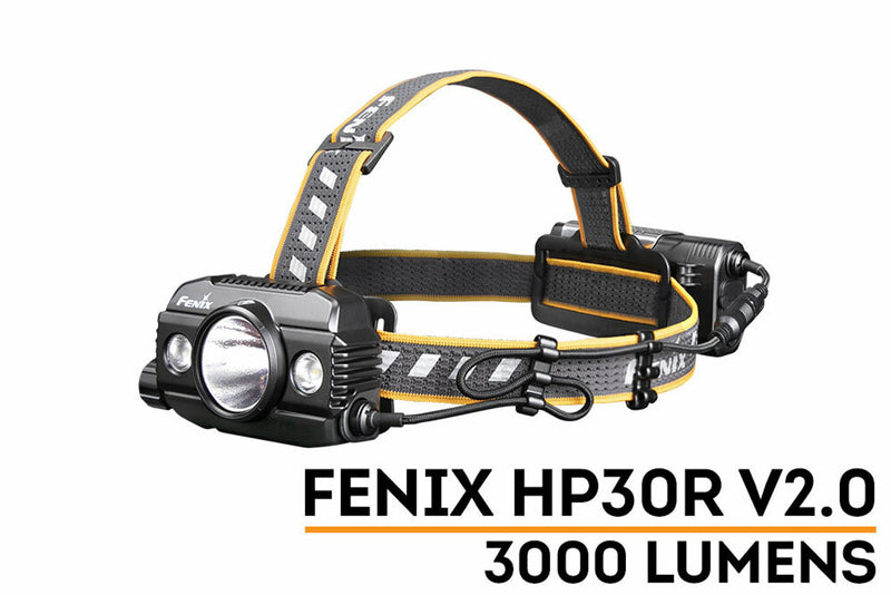 Fenix HP30R v2 3000 Lumen USB-C Rechargeable Headlamp - Very Long Run Times