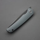 Miguron Akri Front Flipper Knife 3.18" 14C28N Dark Grey PVD Blade Grey G10 Handle MGR-801DGS