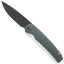 Miguron Akri Front Flipper Knife 3.18" 14C28N Dark Grey PVD Blade Grey G10 Handle MGR-801DGS