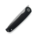 Miguron Akri Front Flipper Knife 3.18" 14C28N Stonewash Blade Black G10 Handle MGR-801WBKS