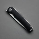 Miguron Akri Front Flipper Knife 3.18" 14C28N Stonewash Blade Black G10 Handle MGR-801WBKS
