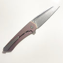 MachineWise Mojave S90V Stonewash Blade Pink w/ Gold Dust Turtle Texture Titanium Handle