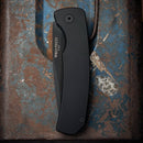 Pro-Tech Knives Magic 2 Whiskers 3.75in 154cm Black Blade Solid Black Handles