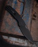 Pro-Tech Knives Magic 2 Whiskers 3.75in 154cm Black Blade Solid Black Handles