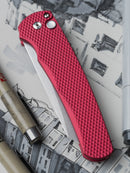 Pro-Tech Malibu 5405 LTD-Red – MagnaCut Reverse Tanto, Textured Red Handle, Gold Lip Pearl Button