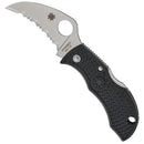 Spyderco Manbug Hawkbill – 1.84" Satin VG-10 SpyderEdge Blade, Black FRN Handles – MBKHBS