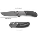 Miguron Centurion Folding Knife 3.5" S90V Sandblasted Blade Titanium & Carbon Fiber MGR-609CBK