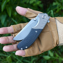 Miguron Centurion Folding Knife 3.5" S90V Sandblasted Blade Titanium & Carbon Fiber MGR-609CBK