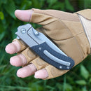 Miguron Centurion Folding Knife 3.5" S90V Sandblasted Blade Titanium & Carbon Fiber MGR-609CBK