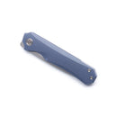 Miguron Koraki II Front Flipper Knife 3.25" M390 Blade Blue Anodized Titanium Handle MGR-606BUII