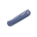 Miguron Koraki II Front Flipper Knife 3.25" M390 Blade Blue Anodized Titanium Handle MGR-606BUII