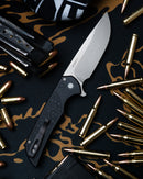 Pro-Tech Mordax Folding Knife Black Gridlock Textured Handles Magnacut Blade MX105-Gridlock