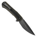 Tenable Kratos T1024A4 – 3.79" Nitro-V Blackwash Drop Point Blade, Black & Green G10 Handle, Liner Lock – Designed by Ostap Hel