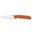 Ruike P801-J Framelock Folding Knife 3.46" Stonewash 14C28N Orange G-10/Stainless Steel Handles