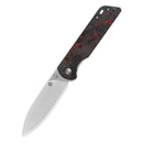 QSP Parrot V2 3.25" D2 Blade Shredded CF overlay G10 Handle Ball Bearings QS102-I