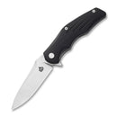 QSP Pangolin 3.75" D2 Satin blade Black G10 handle QS105-A