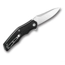 QSP Pangolin 3.75" D2 Satin blade Black G10 handle QS105-A