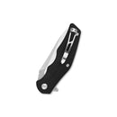 QSP Pangolin 3.75" D2 Satin blade Black G10 handle QS105-A