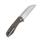 QSP Pelican 3.625" CPM S35VN Brown texture Micarta QS118-A1