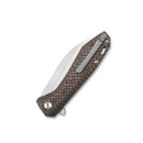 QSP Pelican 3.625" CPM S35VN Brown texture Micarta QS118-A1