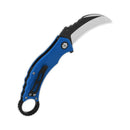 QSP Eagle 3.125" D2 Black-satin blade Blue G10 handle QS120-D