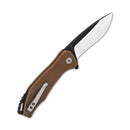 QSP Raven 3.375" D2 Brown G10 QS122-A