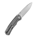 QSP Puffin 3.0" CPM S35VN Stonewashed Titanium with carbon fiber inlay QS127-E1