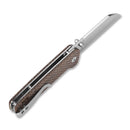 QSP Penguin 3.06" D2, 2 tone Satin finish Brown Texture Micarta QS130-A