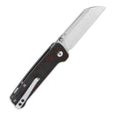 QSP Penguin 3.06" D2  Red Shredded Carbon Fiber Overlay G10 QS130-TRD