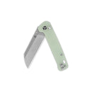 QSP Penguin Button Lock 3.06" 14C28N Stonewashed Blade Jade G10 QS130BL-B1
