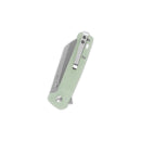 QSP Penguin Button Lock 3.06" 14C28N Stonewashed Blade Jade G10 QS130BL-B1