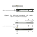 QSP Penguin V2 3.06" D2 blade Green Micarta handlee QS130V2-C1