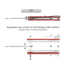 QSP Penguin V2 3.06" D2 blade Red Micarta handle QS130V2-D1