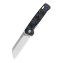 QSP Penguin V2 3.06" Blue Shredded CF overlay G10 handle QS130V2-E1