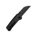 QSP Penguin Mini 2.225" 14C28N Black stonewashed blade Blue Shredded carbon fiber overlay G10 QS130XS-D2