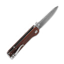 QSP Hawk 3.225" Laminated Damascus/S35VN Cocobolo QS131-B2
