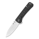 QSP Knife Hawk 3.225'' Laminated Damascus / S35VN Marbled Carbon Fiber QS131-C